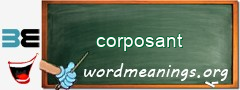 WordMeaning blackboard for corposant